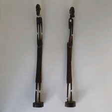 Pair african hand carved - pair,