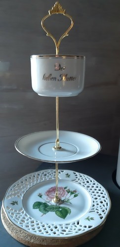 Porcelain etagere rose gold - etagere., rose.