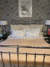 Dunelm orange peach tassel, King size throw