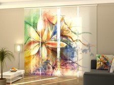 Vertical Blinds for Closet, any sizes - Abstract Floral Watercolor Painting