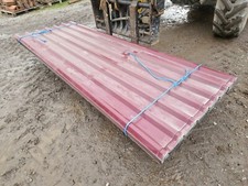 BOX PROFILE ROOFING SHEETS , WINE RED COLOUR , 10FT LONG X 1 METRE WIDE COVER