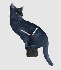 Black Cat Clock - Black Cats - Black Cat Clocks - Witches Cat - C16-C