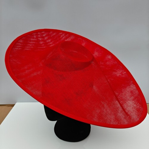 Red large fascinator - fascinator, hatinator