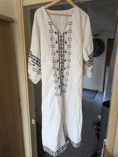 White cotton aztec - white,