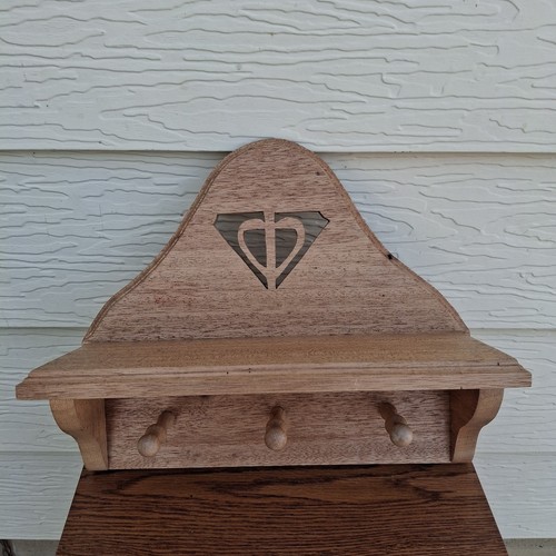 Vintage heart wooden trinket - wooden,