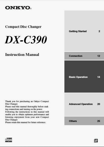 Onkyo c390 compact - dx-c390,