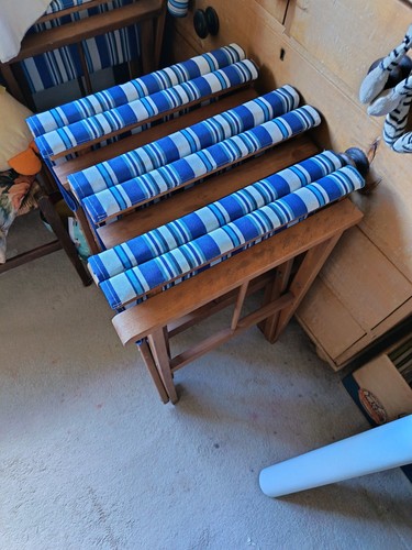 Four garden chairs and - four,