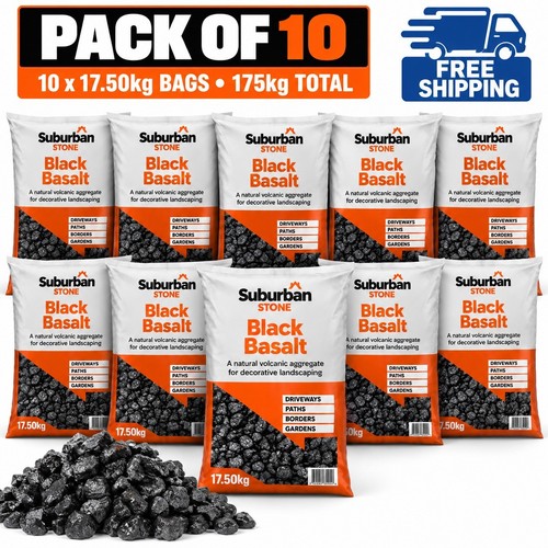 Black basalt gravel 175kg - gravel,