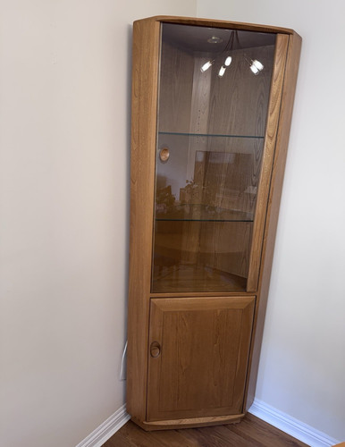 Ercol corner display cabinet - display,