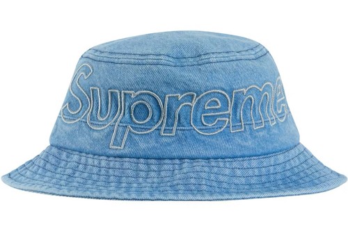 New supreme denim blue bucket - denim,