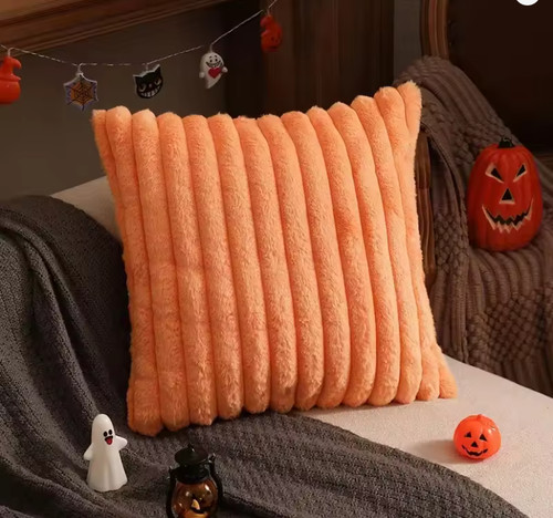 Ribbed plush cushion covers - ribbed,