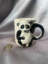 Vintage 1980s children’s panda mug ceramic ornament collectible not drinking