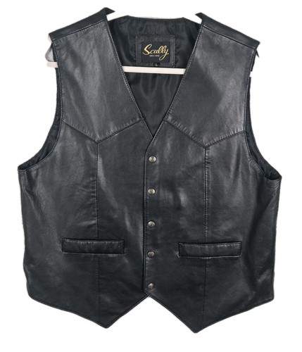 Scully black leather western - scully,