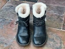 Ugg Rianne, Real Leather, Shearling Lined, Winter Ankle Boots. Size UK 5.5 Black
