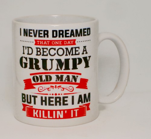 Grumpy old man mug gift - man,