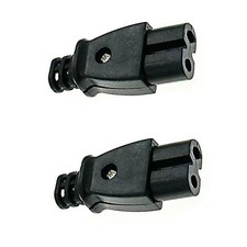 2Pcs Black Rewireable Female