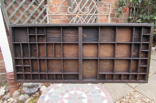 Vintage wooden printers tray - printers,