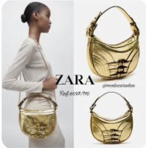 Zara metallic gold top - zara, handle