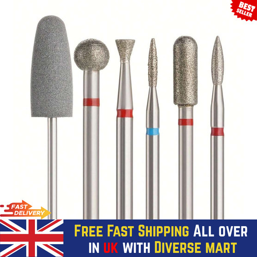6pcs diamond nail drill - diamond, bits