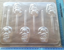 Penguin on Candy Cane chocolate lollipop mould/Christmas penguin plastic mould