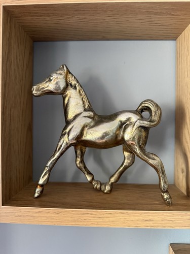 Vintage brass metal trotting - vintage,