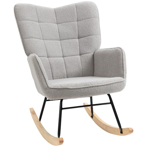 Homcom wingback rocking chair - wingback,