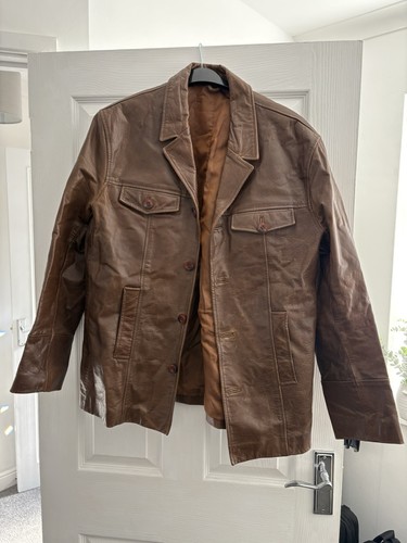 Retro brown leather jacket - retro,