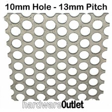 PERFORATED SHEET Stainless Steel 10.0 mm Ø Hole x 13.0mm Pitch UK Supplier