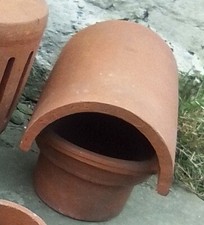 Chimney Cowl Pot Hooded / Bonnet Top Terracotta 15cm inner diameter