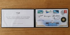 Signed Limited Edition 50th Anniversary Of Concorde Solid Gold Coin Cover.