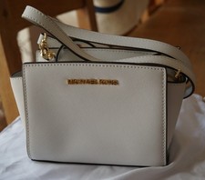 Michael Kors Small White Leather Handbag Excellent Condition