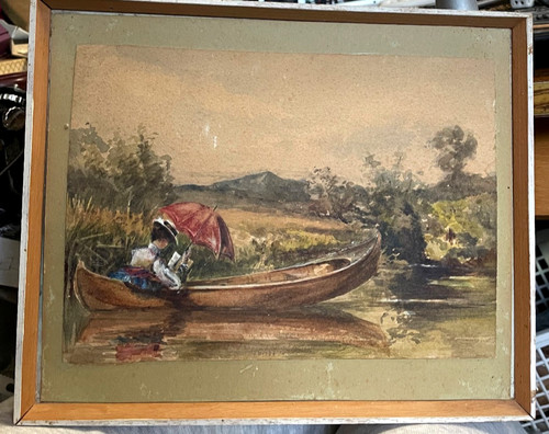 Small victorian watercolour - victorian,
