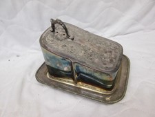 Antique Ornate Art Deco Electro Plated Cheese Dish Marked R.R.