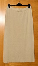 SPIRITO DI ARTIGIANO 5 Light Beige Long Knitted Skirt Elasticated Waist 34-42"