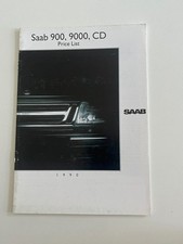 SAAB 900 900i 900S Turbo 9000 Carlsson 16S 16 PRICE LIST incl Options 1990