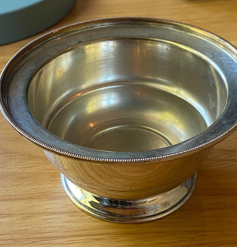 Vintage silver plate pedestal - silver,