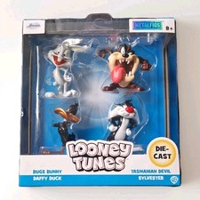 Jada MetalFigs 2.5" Looney Tunes Figures - Bugs - Daffy - Taz & Sylvester 