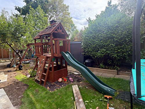 Wooden outdoor playhouse - outdoor,