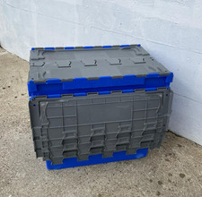 4 x 90ltr EXTRA LARGE Heavy Duty Plastic Storage Tote Boxes 710 x 460 x 360mm