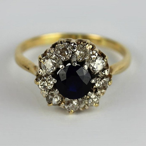 Gold sapphire and - a,