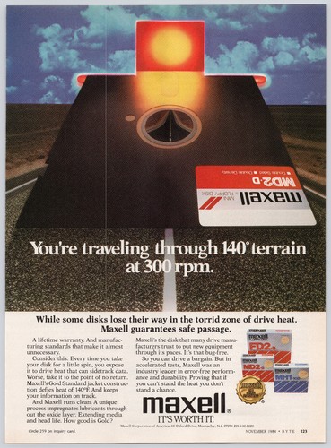 Maxell vintage print 1984 - maxell,