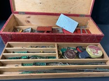 Vintage Meccano Construction Set in Wooden Box with Instructions - #1008