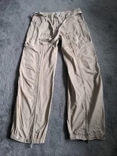 SUPER ? Vintage Full Circle Beige Zip Front Size 10  Combat Cargo Jlo Trousers