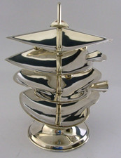 STUNNING STERLING SILVER PLAYING CARD DISHES c1980 MEXICAN 215g POKER BRIDGE