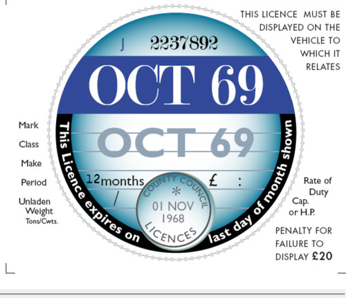 Vintage road tax disc - ,