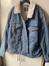 Denim Fluffy Jacket Womens