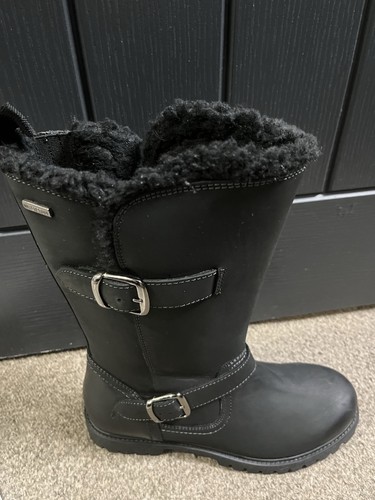 Dark black hush puppies ladies - dark,