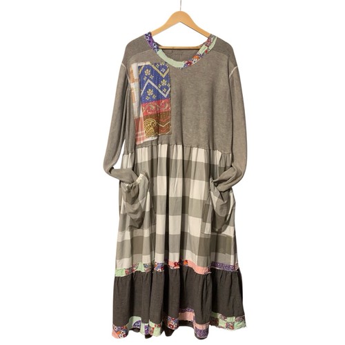 Upcycled maxi dress art to - maxi, xl