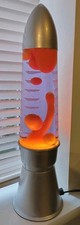 Large Orange/Lilac Rocket Lava Lamp (Boxed/Spare Bulb)