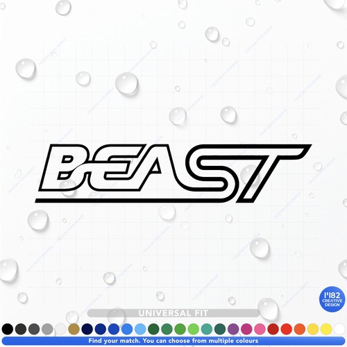Beast car decal - beast,